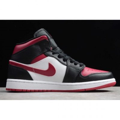 Nike Air Jordan 1 Mid Bred Toe Kırmızı Basketbol Ayakkabısı Türkiye - JPERF2N6